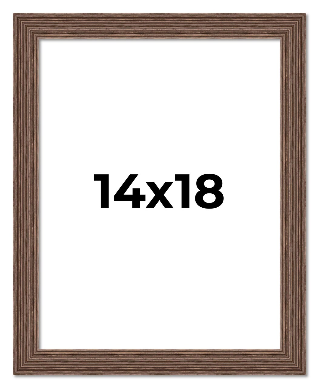 14x18 Wide Barnwood Picture Frame with UV-Resistant Acrylic & Acid Free Backing, Available in 6 Paint Finishes - Grey, Brown, White, and Black